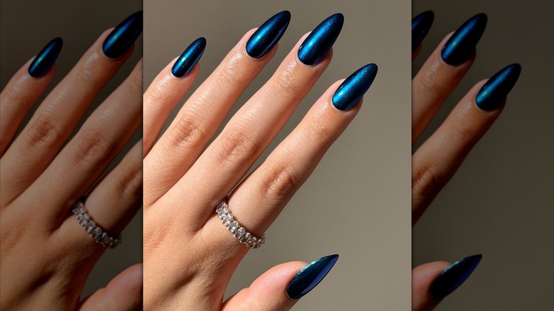 Ongles en saphir métallisé